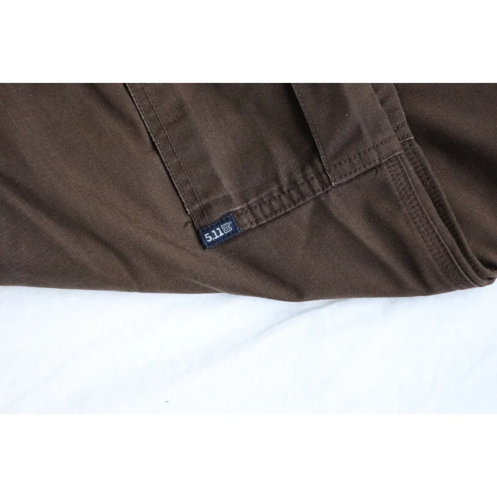 5.11 Tactical Pants Mens Medium Regular Brown Ripstop Cargo Drawstring Hem 30x31